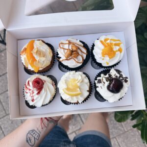 6er Cupcake Box gemischt VEGAN