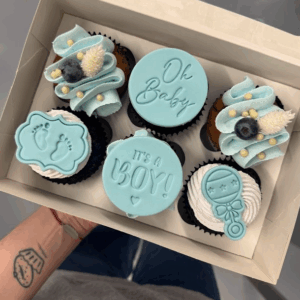 Baby Shower Cupcake Box 6er