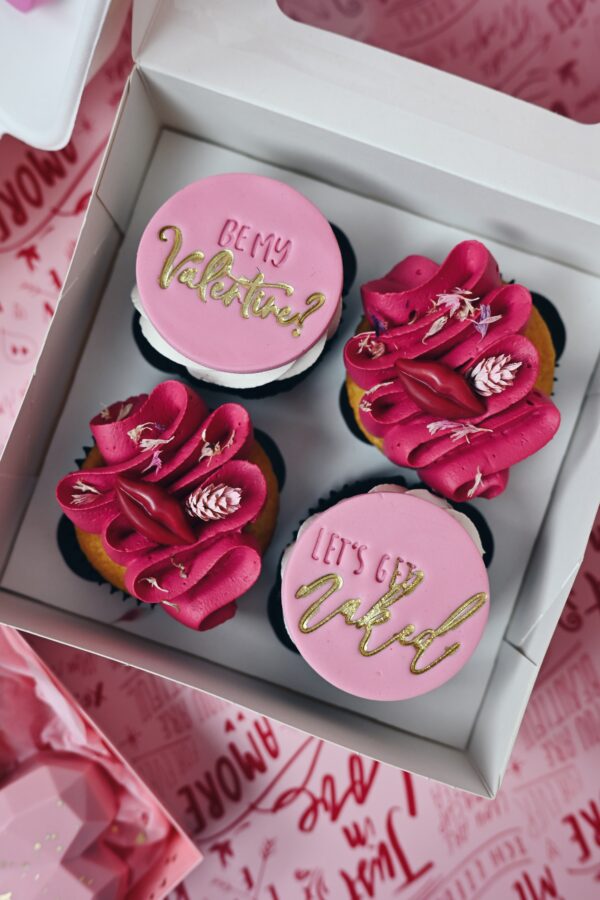 4er Let´s get naked Cupcakes