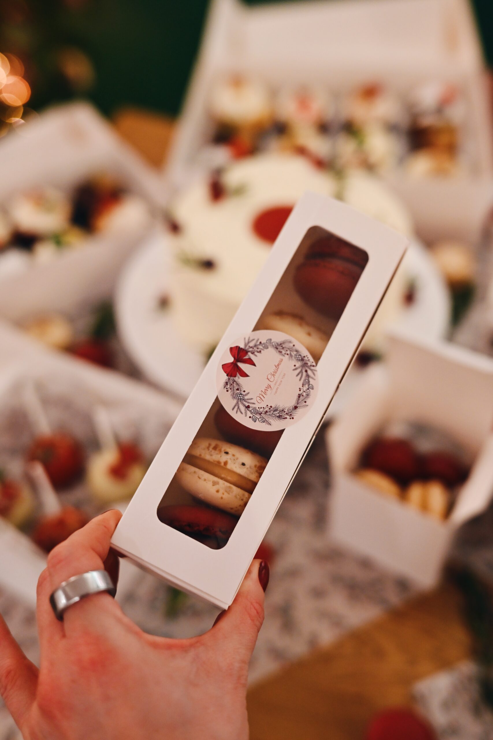 5er Weihnachten Macarons Box – Bild 4