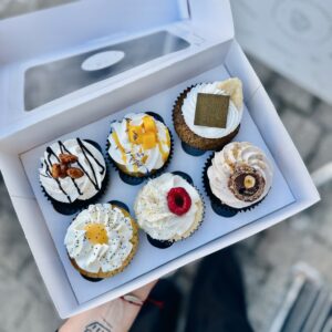 6er Cupcake Box gemischt VEGAN